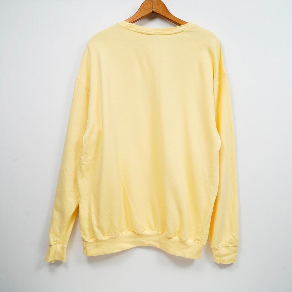 Comfort Colors Sweet Cream Butter Graphic Crewneck Sweatshirt Yellow Size L - Picture 2 of 8